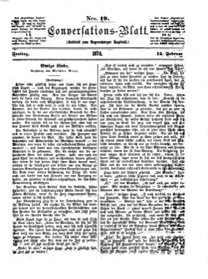 Regensburger Conversations-Blatt (Regensburger Tagblatt) Freitag 13. Februar 1874