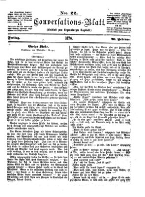 Regensburger Conversations-Blatt (Regensburger Tagblatt) Freitag 20. Februar 1874
