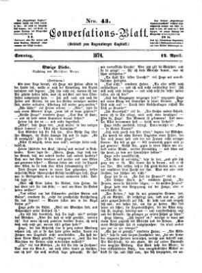Regensburger Conversations-Blatt (Regensburger Tagblatt) Sonntag 12. April 1874