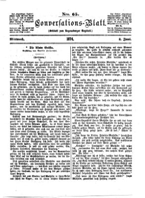 Regensburger Conversations-Blatt (Regensburger Tagblatt) Mittwoch 3. Juni 1874
