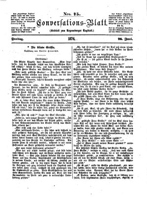 Regensburger Conversations-Blatt (Regensburger Tagblatt) Freitag 26. Juni 1874