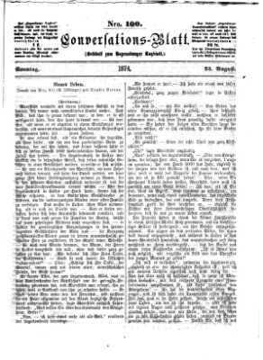 Regensburger Conversations-Blatt (Regensburger Tagblatt) Sonntag 23. August 1874
