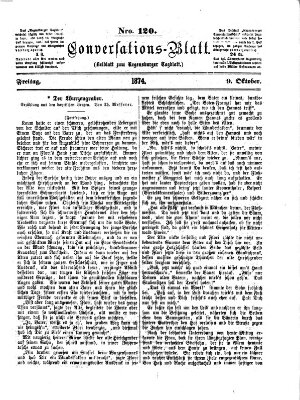 Regensburger Conversations-Blatt (Regensburger Tagblatt) Freitag 9. Oktober 1874