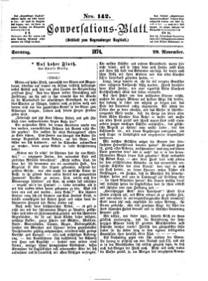 Regensburger Conversations-Blatt (Regensburger Tagblatt) Sonntag 29. November 1874