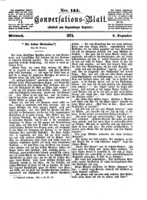 Regensburger Conversations-Blatt (Regensburger Tagblatt) Mittwoch 2. Dezember 1874