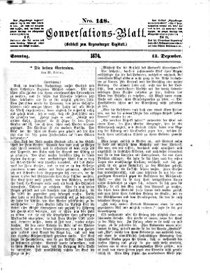 Regensburger Conversations-Blatt (Regensburger Tagblatt) Sonntag 13. Dezember 1874