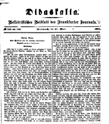 Didaskalia Mittwoch 27. Mai 1874