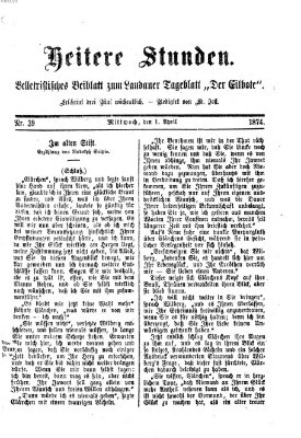 Heitere Stunden (Der Eilbote) Mittwoch 1. April 1874