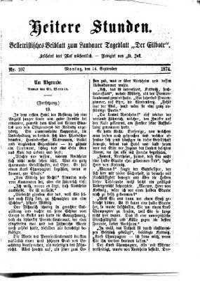 Heitere Stunden (Der Eilbote) Montag 14. September 1874