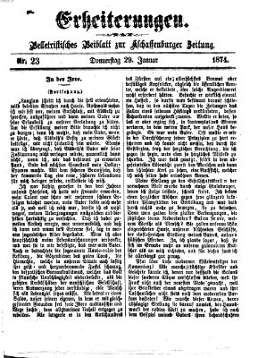 Erheiterungen (Aschaffenburger Zeitung) Donnerstag 29. Januar 1874