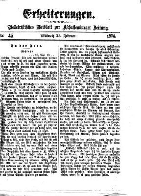 Erheiterungen (Aschaffenburger Zeitung) Mittwoch 25. Februar 1874