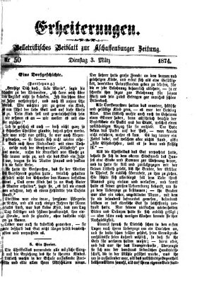 Erheiterungen (Aschaffenburger Zeitung) Dienstag 3. März 1874