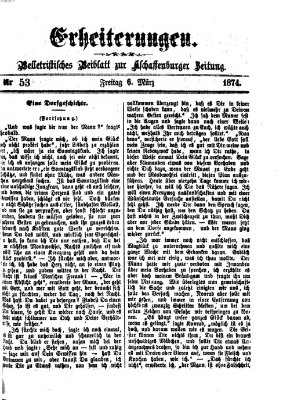 Erheiterungen (Aschaffenburger Zeitung) Freitag 6. März 1874