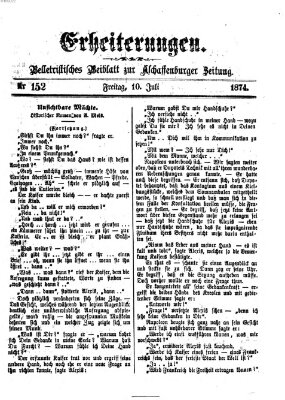 Erheiterungen (Aschaffenburger Zeitung) Freitag 10. Juli 1874