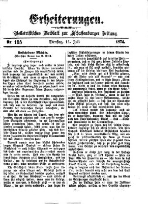 Erheiterungen (Aschaffenburger Zeitung) Dienstag 14. Juli 1874