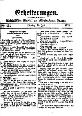 Erheiterungen (Aschaffenburger Zeitung) Dienstag 21. Juli 1874
