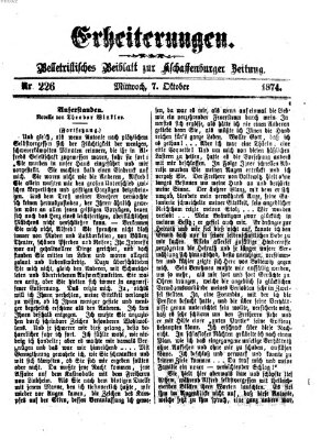 Erheiterungen (Aschaffenburger Zeitung) Mittwoch 7. Oktober 1874