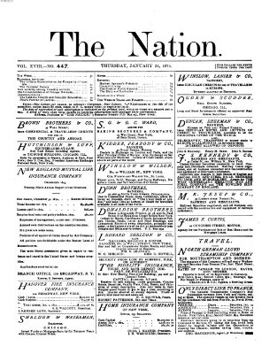 The nation Donnerstag 22. Januar 1874