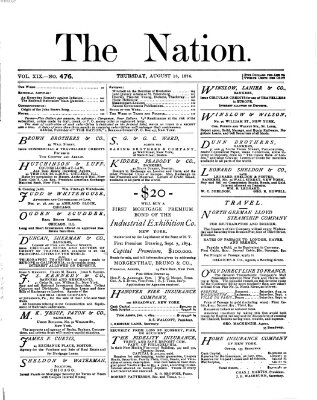 The nation Donnerstag 13. August 1874