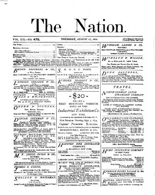 The nation Donnerstag 27. August 1874