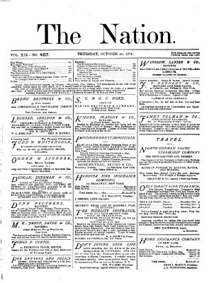 The nation Donnerstag 29. Oktober 1874