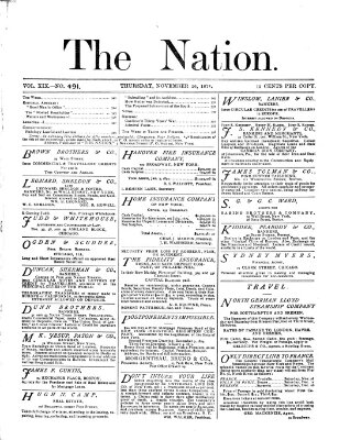 The nation Donnerstag 26. November 1874