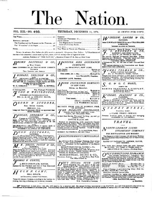 The nation Donnerstag 10. Dezember 1874