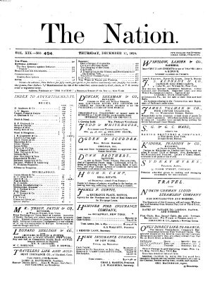 The nation Donnerstag 17. Dezember 1874