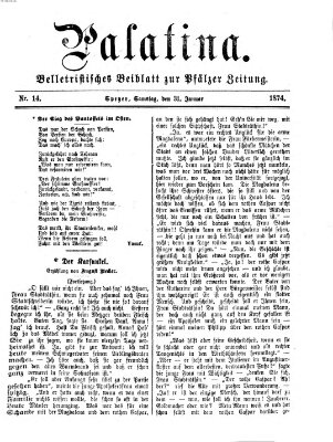 Palatina (Pfälzer Zeitung) Samstag 31. Januar 1874