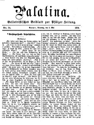Palatina (Pfälzer Zeitung) Dienstag 5. Mai 1874
