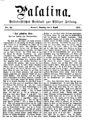 Palatina (Pfälzer Zeitung) Samstag 8. August 1874