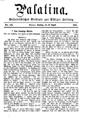 Palatina (Pfälzer Zeitung) Samstag 29. August 1874