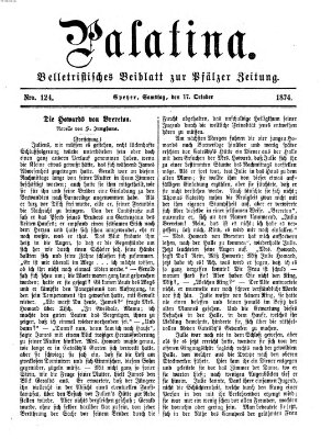 Palatina (Pfälzer Zeitung) Samstag 17. Oktober 1874