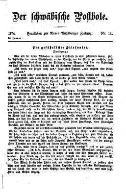 Der schwäbische Postbote (Neue Augsburger Zeitung) Samstag 24. Januar 1874
