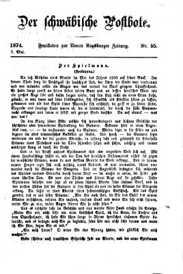 Der schwäbische Postbote (Neue Augsburger Zeitung) Donnerstag 7. Mai 1874