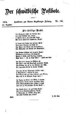 Der schwäbische Postbote (Neue Augsburger Zeitung) Freitag 25. Dezember 1874