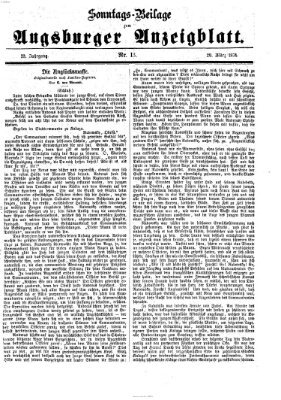 Augsburger Anzeigeblatt Sonntag 29. März 1874