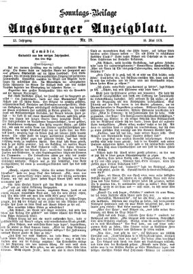 Augsburger Anzeigeblatt Sonntag 10. Mai 1874