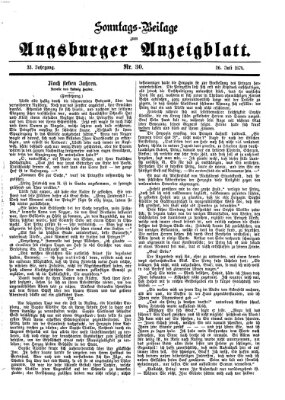 Augsburger Anzeigeblatt Sonntag 26. Juli 1874