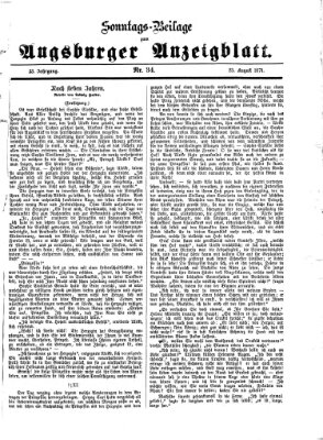 Augsburger Anzeigeblatt Sonntag 23. August 1874