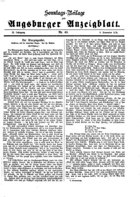 Augsburger Anzeigeblatt Sonntag 8. November 1874