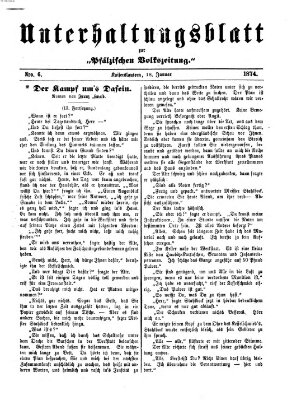 Unterhaltungsblatt zur Pfälzischen Volkszeitung (Pfälzische Volkszeitung) Sonntag 18. Januar 1874