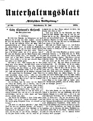 Unterhaltungsblatt zur Pfälzischen Volkszeitung (Pfälzische Volkszeitung) Sonntag 28. Juni 1874