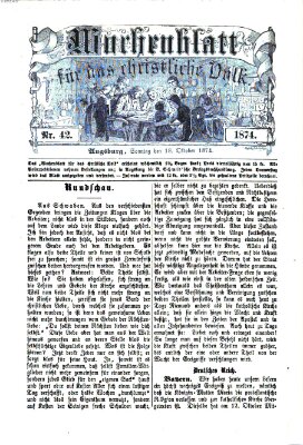 Wochenblatt für das christliche Volk Sonntag 18. Oktober 1874