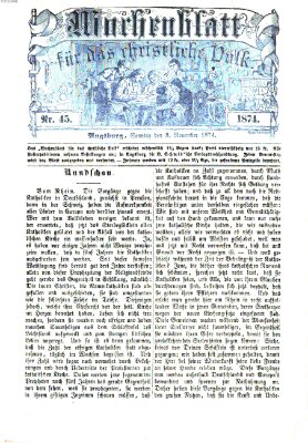 Wochenblatt für das christliche Volk Sonntag 8. November 1874