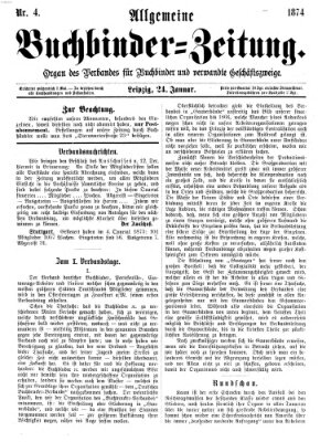 Allgemeine Buchbinderzeitung Samstag 24. Januar 1874
