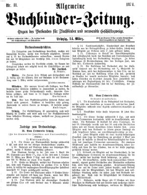 Allgemeine Buchbinderzeitung Samstag 14. März 1874