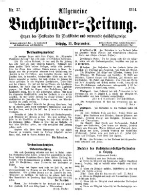 Allgemeine Buchbinderzeitung Freitag 11. September 1874