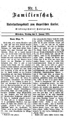 Familienschatz (Bayerischer Kurier) Dienstag 6. Januar 1874