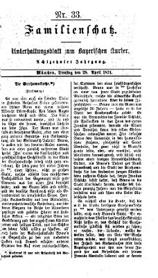 Familienschatz (Bayerischer Kurier) Dienstag 28. April 1874